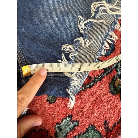 Premium 501 Levi's Jeans Cut off Shorts Denim Distressed Vintage Wedgie 28 High - Picture 10 of 10